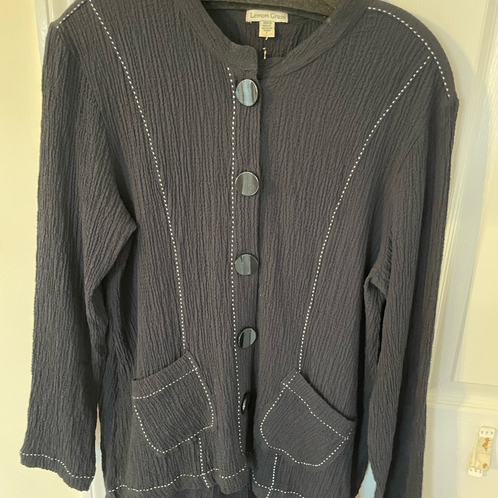 Lemon Grass black tunic top